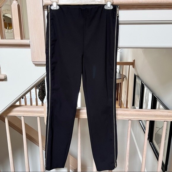 Rag & Bone Chatel Skinny Side-Zip Pants in Black 8 - Picture 2 of 13